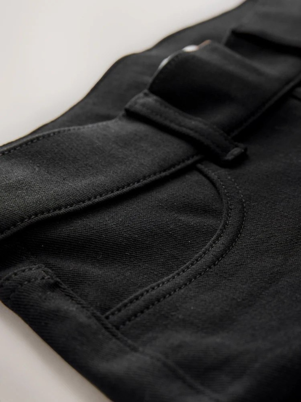 next Slim Black Men's Jeans with Clean Stitch Detailing